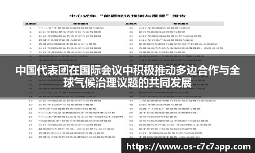 中国代表团在国际会议中积极推动多边合作与全球气候治理议题的共同发展